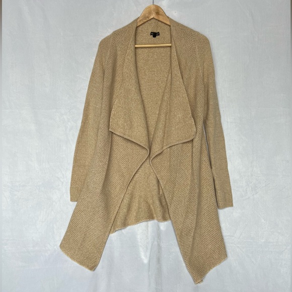 Express wool open ribbed knit cardigan sweater - Picture 1 of 7